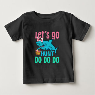 T-shirt Pour Bébé Blue Bunny Oreilles requin Chasse aux oeufs de Pâq
