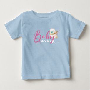 T-shirt Pour Bébé Blue Cute Baby Ghost Pacifier Scarf Boo