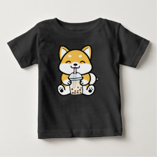 T-shirt Pour Bébé Boba Corgi | Thé au lait | Corgi Lover