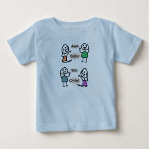 T-shirt Pour Bébé Bodysuit biologique Baby Too Cute par RoseWrites