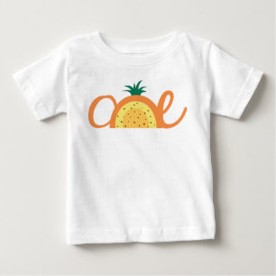 T-shirt Pour Bébé Boho Ananas arc-en-ciel 1er anniversaire