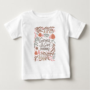 T-shirt Pour Bébé Boho Floral se réunissent et donnent des remerciem