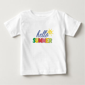 T-shirt Pour Bébé "bonjour l'été" t-shirt bébé