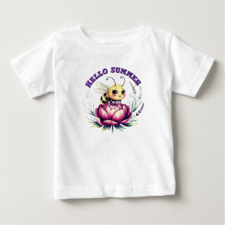 T-shirt Pour Bébé Bonjour, maillot de bébé d'été