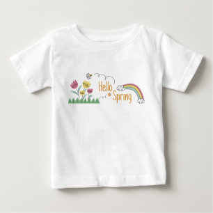 T-shirt Pour Bébé Bonjour Printemps
