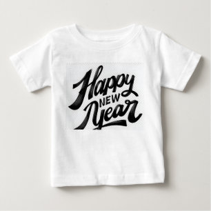 T-shirt Pour Bébé Bonne année Pinceau‑Style Vœux