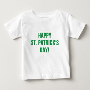 T-shirt Pour Bébé Bonne Typographie verte du Jour de la Saint Patric