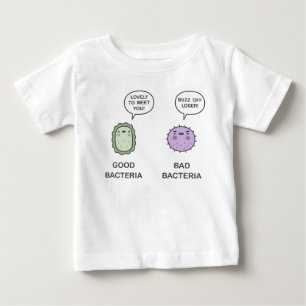 T-shirt Pour Bébé Bonnes Bactéries, Bactéries Mauvaises