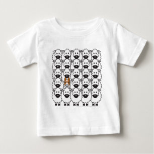 T-shirt Pour Bébé Border collie chez les moutons