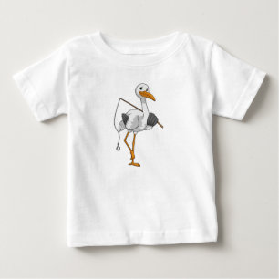 T-shirt Pour Bébé Bouche en Fisher avec canne à pêche