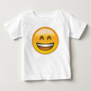 T-shirt Pour Bébé Bouche ouverte de sourire de visage d'Emoji et