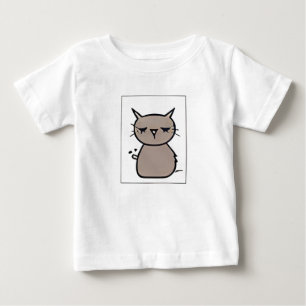 T-shirt Pour Bébé "Boucle d'émoticon de chats gris-Brown à champ ron