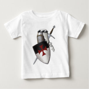 T-shirt Pour Bébé Bouclier de Templar de chevaliers