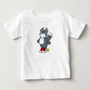 T-shirt Pour Bébé Boule de bowling de chat