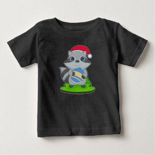 T-shirt Pour Bébé Boule de Noël Racoon
