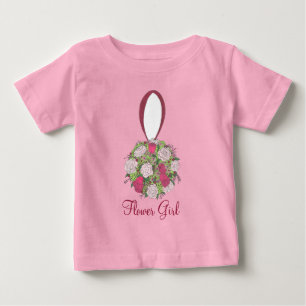 T-shirt Pour Bébé Bouquet Roses Roses Roses Roses Roses Fleurs Fille