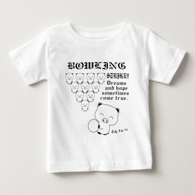 T-shirt Pour Bébé Bowling (Devant)