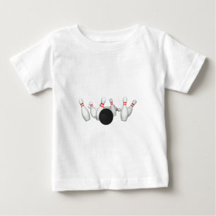 T-shirt Pour Bébé Bowling Ball & Pins : Modèle 3D: