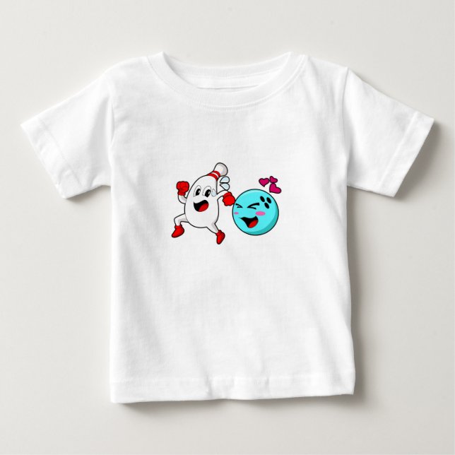 T-shirt Pour Bébé Bowling Bowling Bowling (Devant)