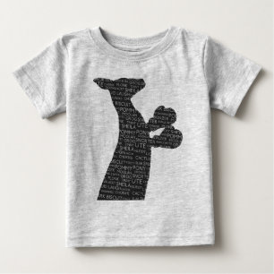 T-shirt Pour Bébé Boxe australienne Kangaroo avec typographie de l'a