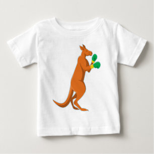 T-shirt Pour Bébé boxe de boxeur de kangourou rétro