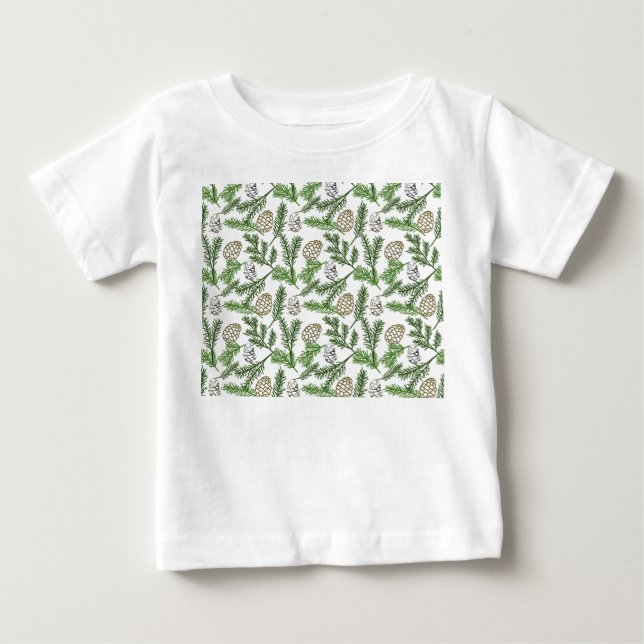 T-shirt Pour Bébé Branches de pin (Devant)
