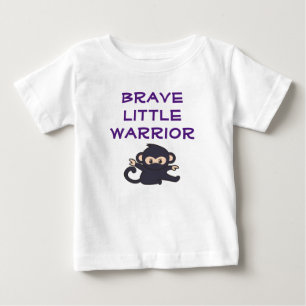 T-shirt Pour Bébé Brave Guerrier Drôle Mignonne Cartoon Ninja Singe