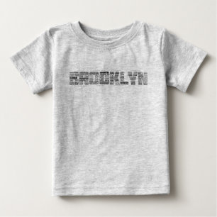 T-shirt Pour Bébé Brooklyn NY Tee - shirt de typographie, BK, New Yo