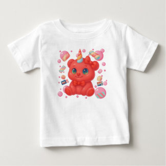 T-shirt Pour Bébé Bubblegum Unicorne Ours