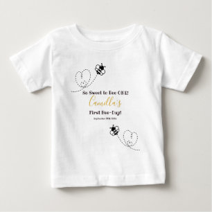 T-shirt Pour Bébé Bumble Bee Anniversaire Première Jour de l'abeille