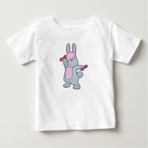 T-shirt Pour Bébé Bunny Fitness Dumbbell
