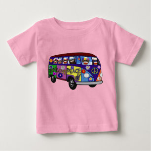 T-shirt Pour Bébé Bus de la paix du singe en chaussette