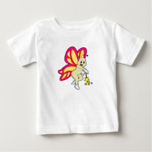 T-shirt Pour Bébé Butterfly as Wizard with Magic Mur
