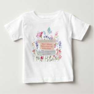 T-shirt Pour Bébé C’est le coeur qui ouvre les portes, le jardin fle