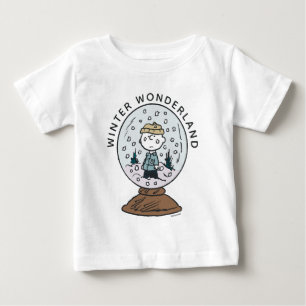 T-shirt Pour Bébé cacahuètes Charlie Brown Snow Globe
