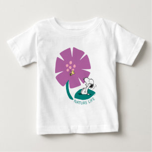 T-shirt Pour Bébé cacahuètes   Illustration de la nature Fleur pourp