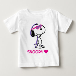 T-shirt Pour Bébé cacahuètes   Lunettes de soleil Coeur Snoopy