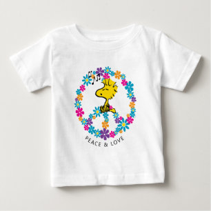 T-shirt Pour Bébé cacahuètes Panneau de paix aux fleurs de bois