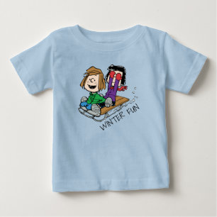T-shirt Pour Bébé cacahuètes Pepperment Patty & Marcie Sled Riding