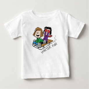 T-shirt Pour Bébé cacahuètes Pepperment Patty & Marcie Sled Riding