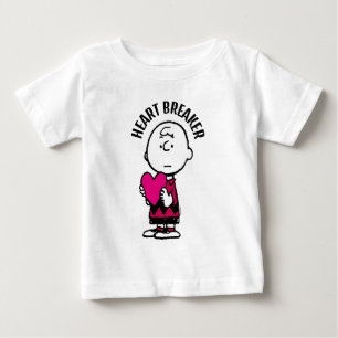 T-shirt Pour Bébé cacahuètes Saint Valentin Heart Charlie Brown