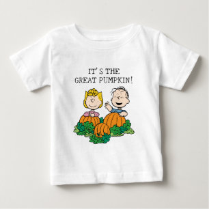 T-shirt Pour Bébé cacahuètes Sally & Linus dans le champ Citrouill