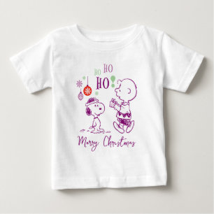 T-shirt Pour Bébé cacahuètes   Snoopy & Charlie Brown Ho Ho Ho