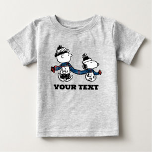 T-shirt Pour Bébé cacahuètes Snoopy & Charlie Brown Winter Scarf