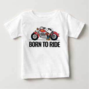 T-shirt Pour Bébé cacahuètes   Snoopy et sa moto