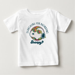 T-shirt Pour Bébé cacahuètes Snoopy Rainbow Heart Lunettes de sole
