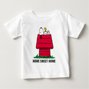 T-shirt Pour Bébé cacahuètes   Snoopy & Woodstock Doghouse