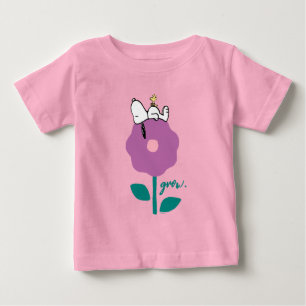 T-shirt Pour Bébé cacahuètes Snoopy & Woodstock Flower Whististle