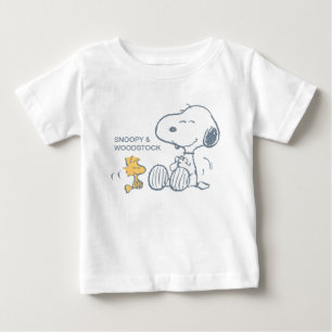T-shirt Pour Bébé cacahuètes   Snoopy & Woodstock Happy