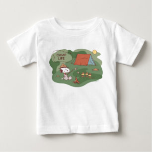 T-shirt Pour Bébé cacahuètes   Snoopy & Woodstock Happy Campers
